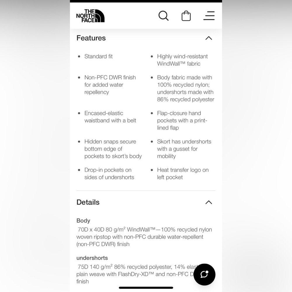 NWT The North Face Women’s Spring Peak Skort sz S - Picture 6 of 7